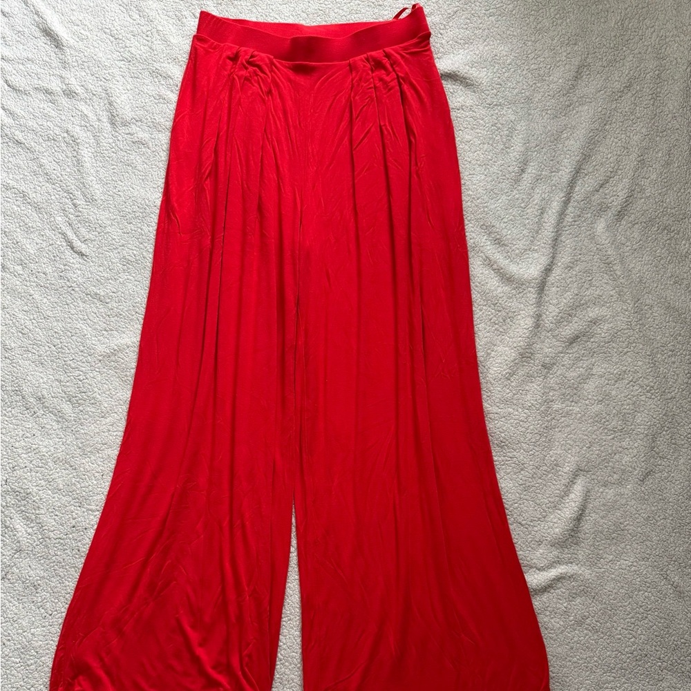 JLUX LABEL Red Wide-Leg Pants